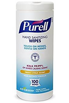 Purell Sanitizing Wipes - 100 ct (12 Units per Case)