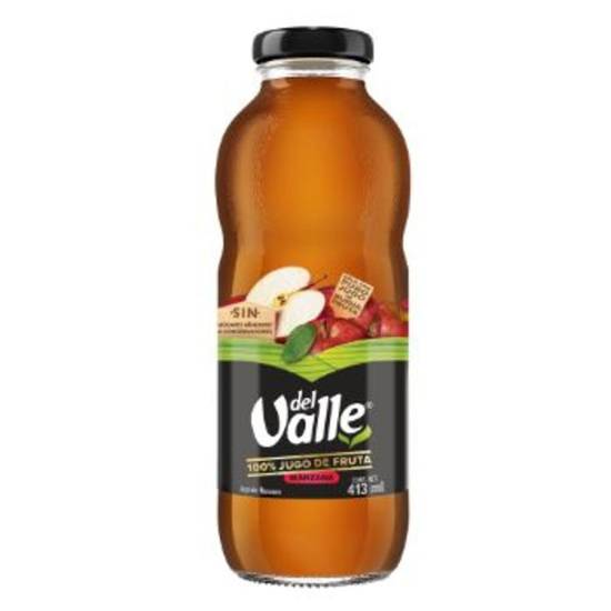 Del valle jugo 100% manzana (botella 413 ml)