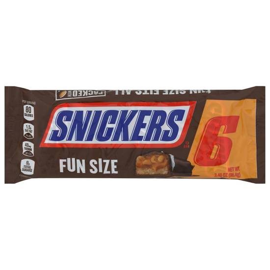 Snickers Original Fun Size Chocolate Bar (6 ct)