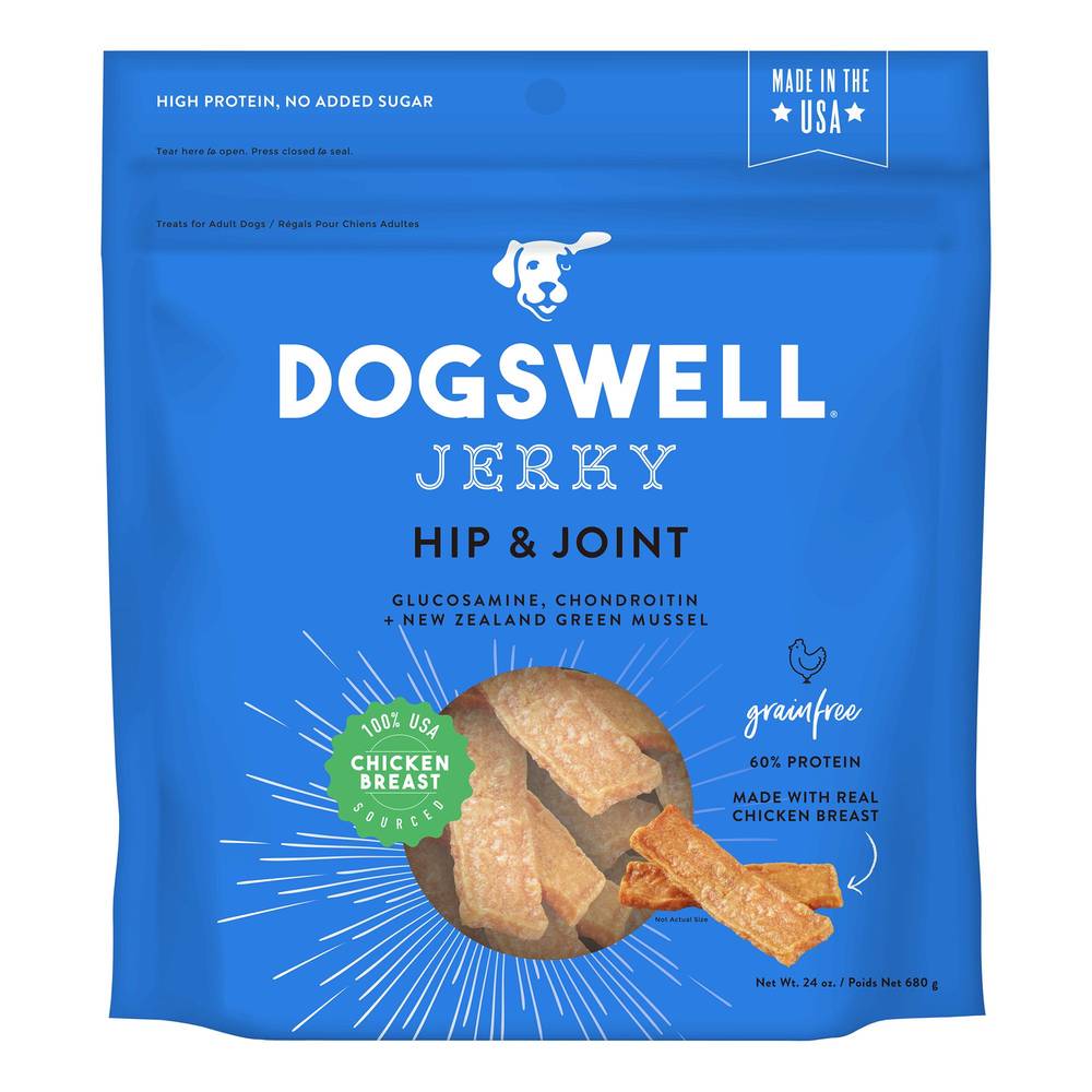 DOGSWELL® Hip & Joint Jerky Dog Treat - Chicken, Grain Free (Flavor: Chicken, Size: 24 Oz)