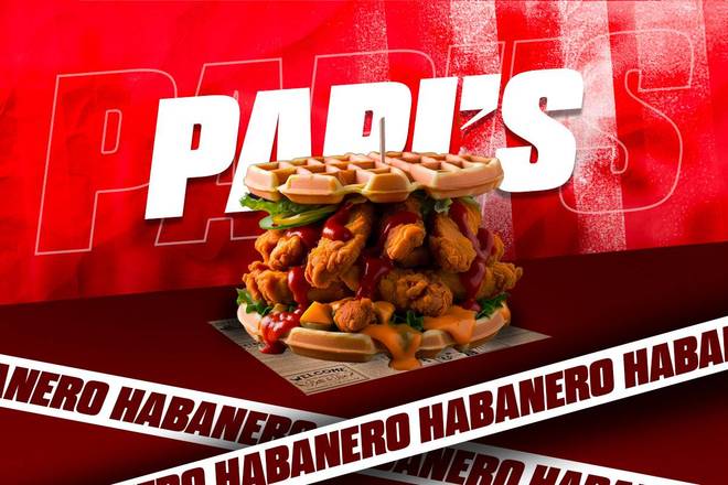 WAFFLE BURGER HABANERO ❤️🌶