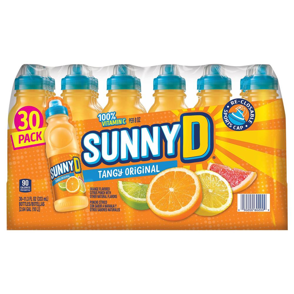 Sunny D Sport Cap Tangy Original Juice (30 x 11.3 fl oz)