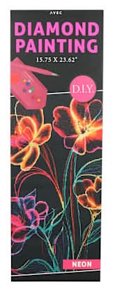 DIY Neon Diamond Painting Flower