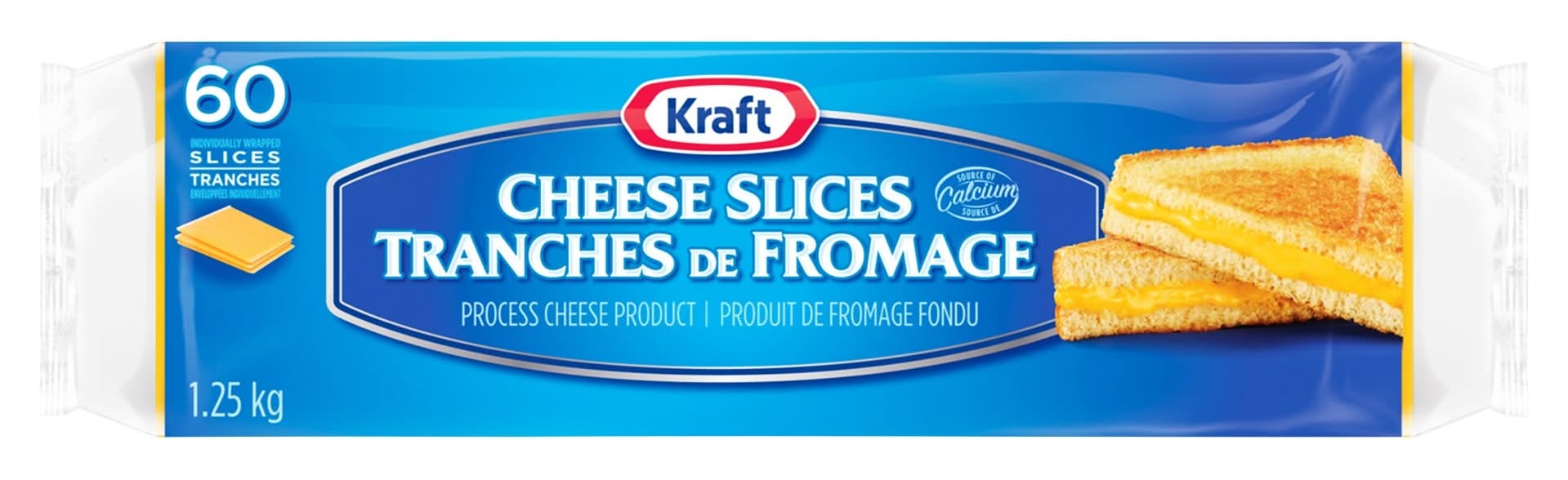 Kraft Tranches De From 12 / Kraft Cheese Slicesm 60 slices (1.25 kg)