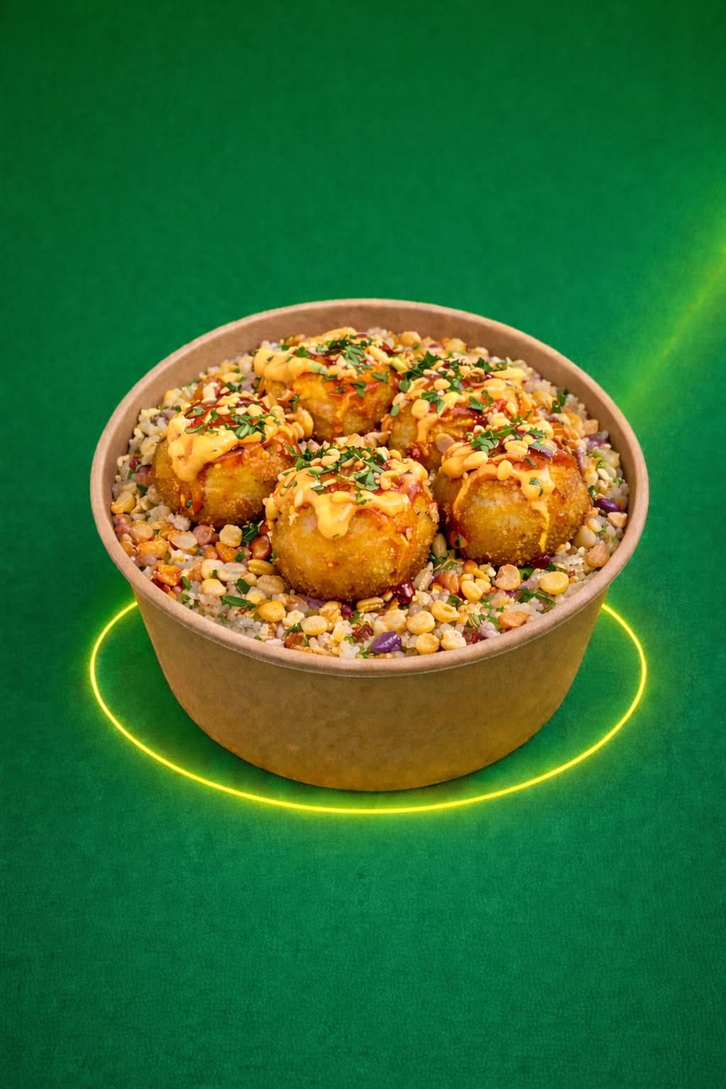 CROUSTY CAMEMBERT PANÉ SAUCE ALGERIENNE RIZ BLANC