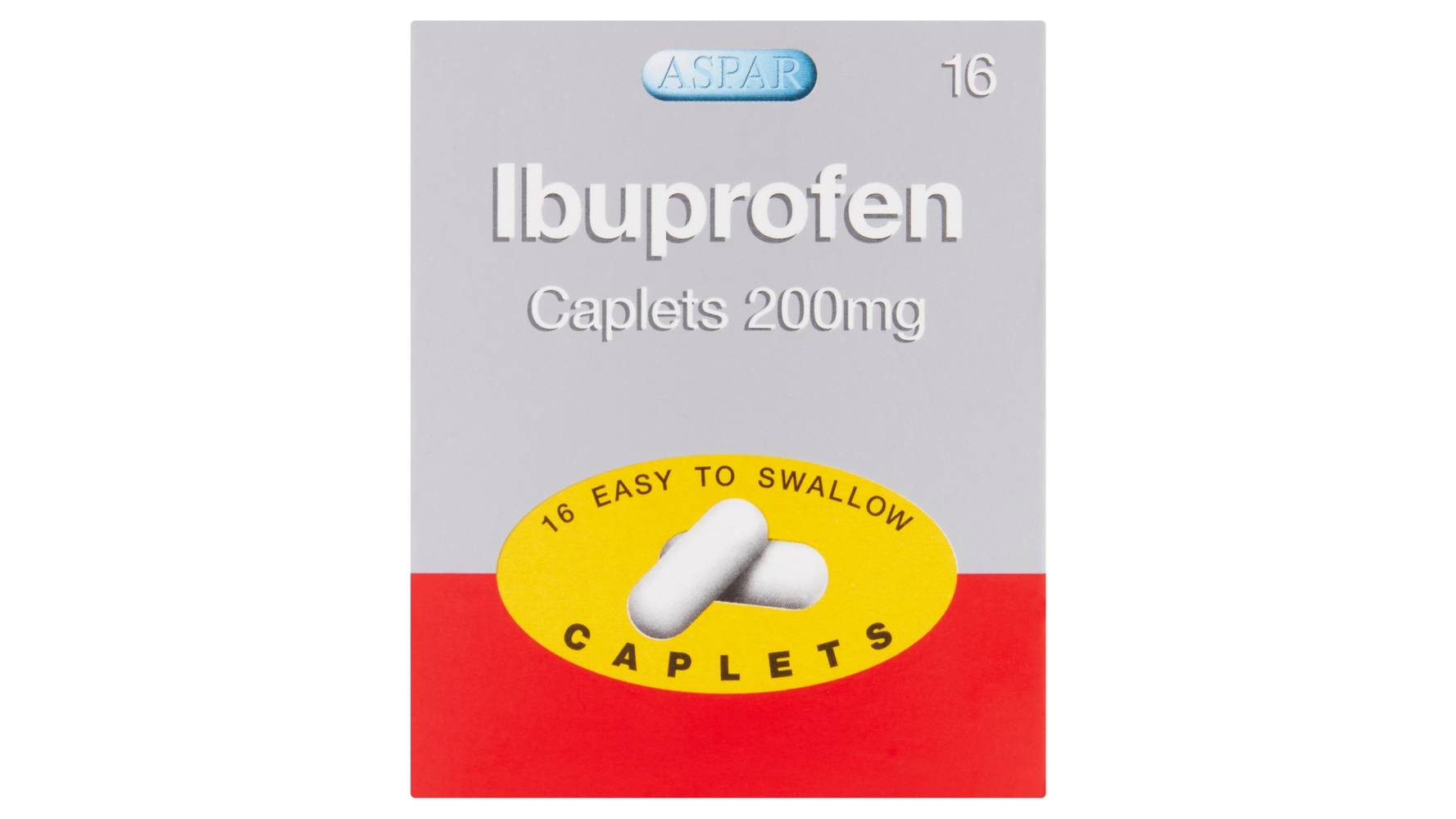 Aspar Ibuprofen 200 mg Caplets (16 ct)