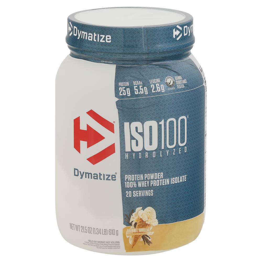 Dymatize Iso100 Hydrolyzed Gourmet Vanilla Protein Powder (1.34 lbs)