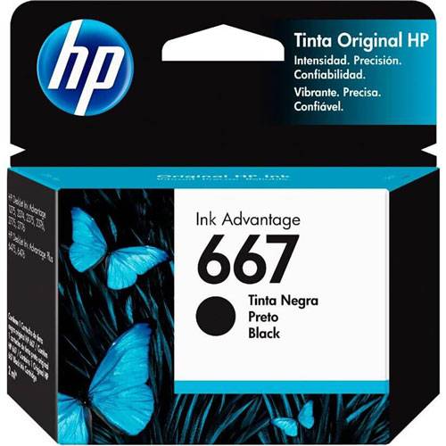 HP · Cartucho de tinta 667, negro
