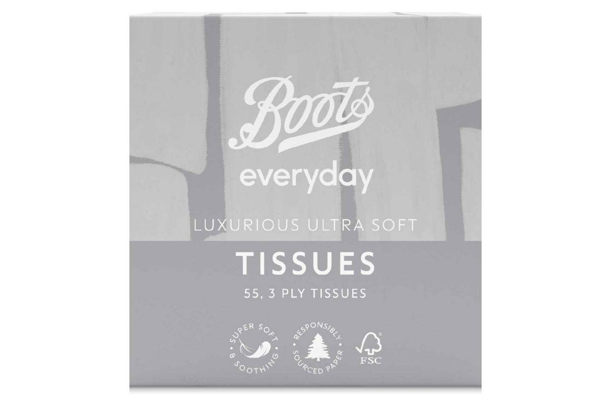 Boots Everyday Luxurious 3-ply Ultra Soft Tissues (55 ct)