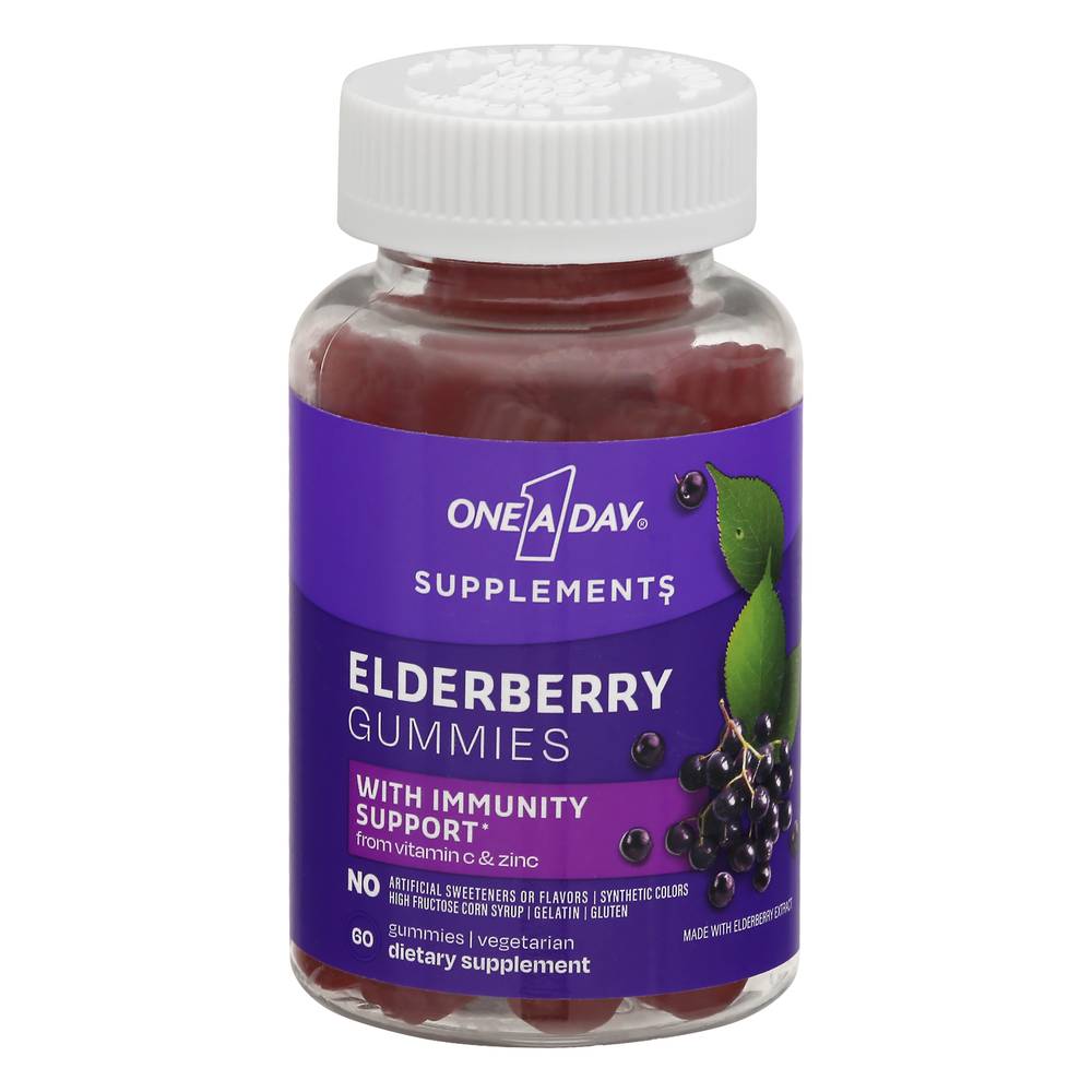 One A Day Gummies With Immunity Support, Elderberry (60 ct)