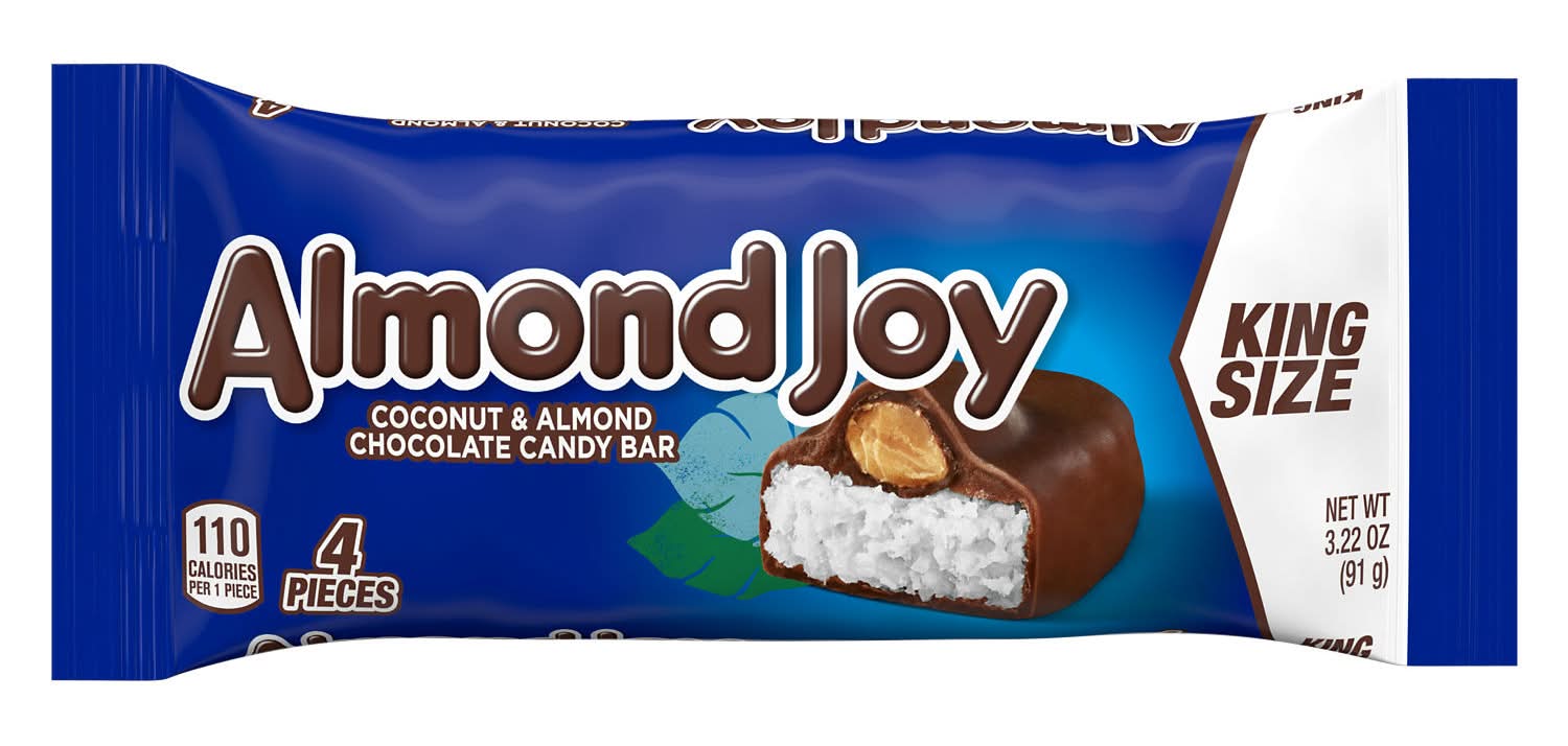 Almond Joy Chocolate Candy Bar, Coconut & Almond (3.22 oz, 4 ct)