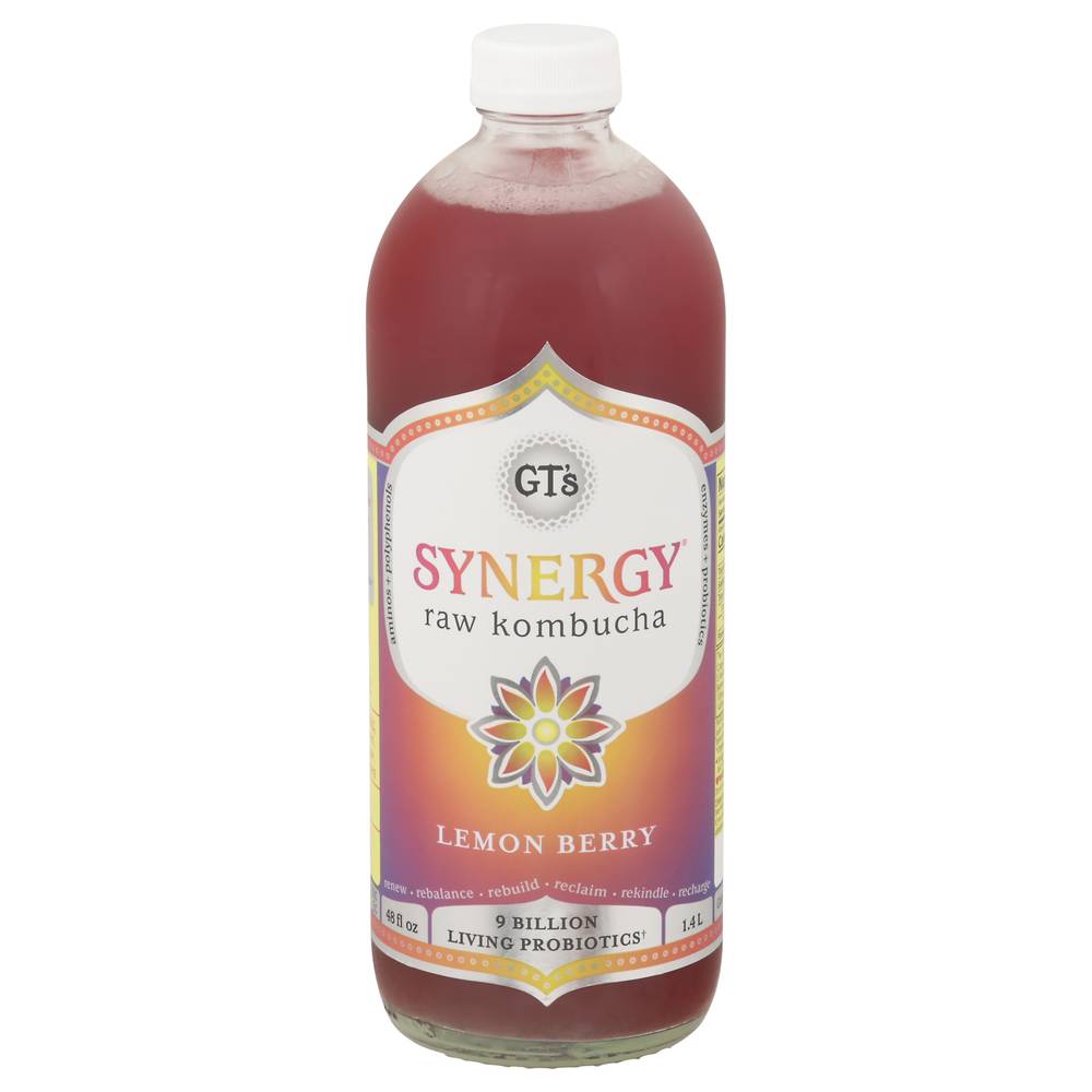 GT's Synergy Lemon Berry Raw Kombucha (48 fl oz)