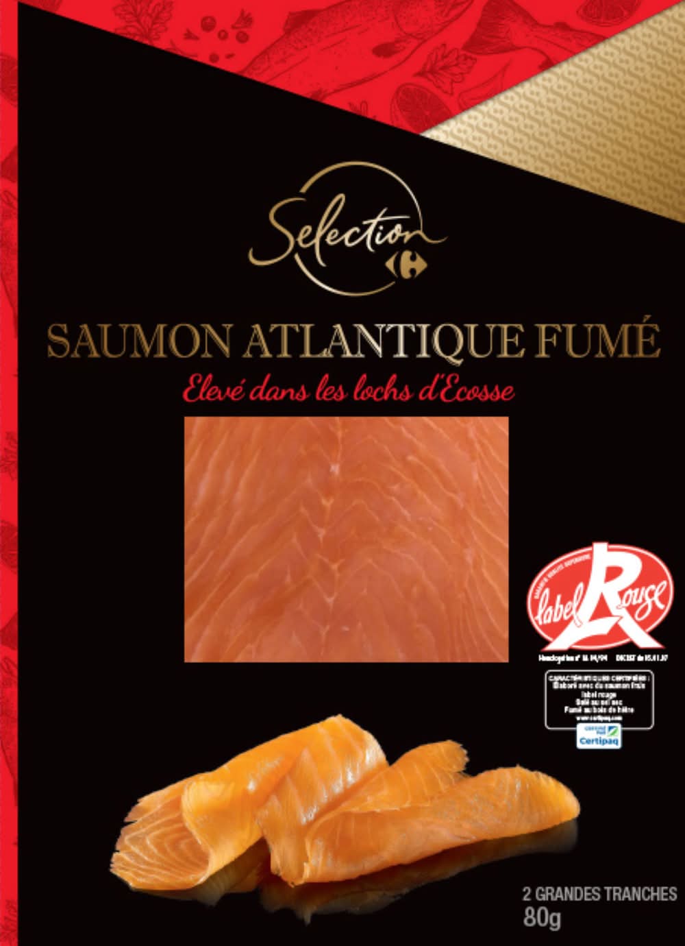 Carrefour Sélection - Saumon de l'atlantique fumé (2)