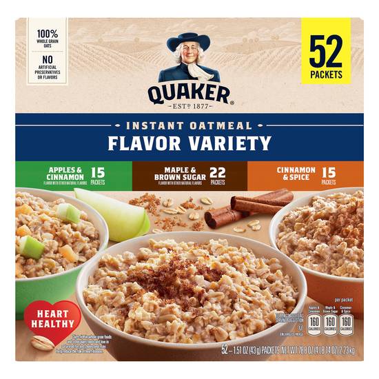 Quaker Variety pack Instant Oatmeal