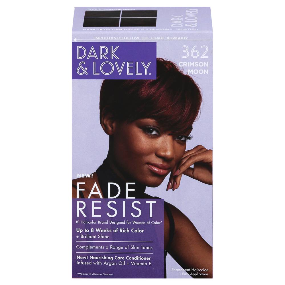 Dark & Lovely Fade Resist Crimson Moon 362 Permanent Haircolor