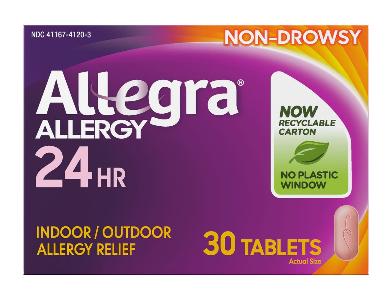 Allegra Non Drowsy Indoor & Outdoor Allergy Relief Tablets (30 ct)