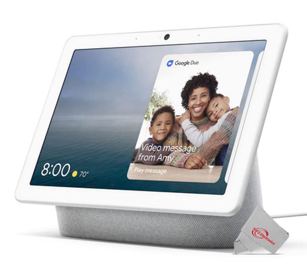 Google Nest Hub Max Smart Home Speaker Display, 10 In, Chalk
