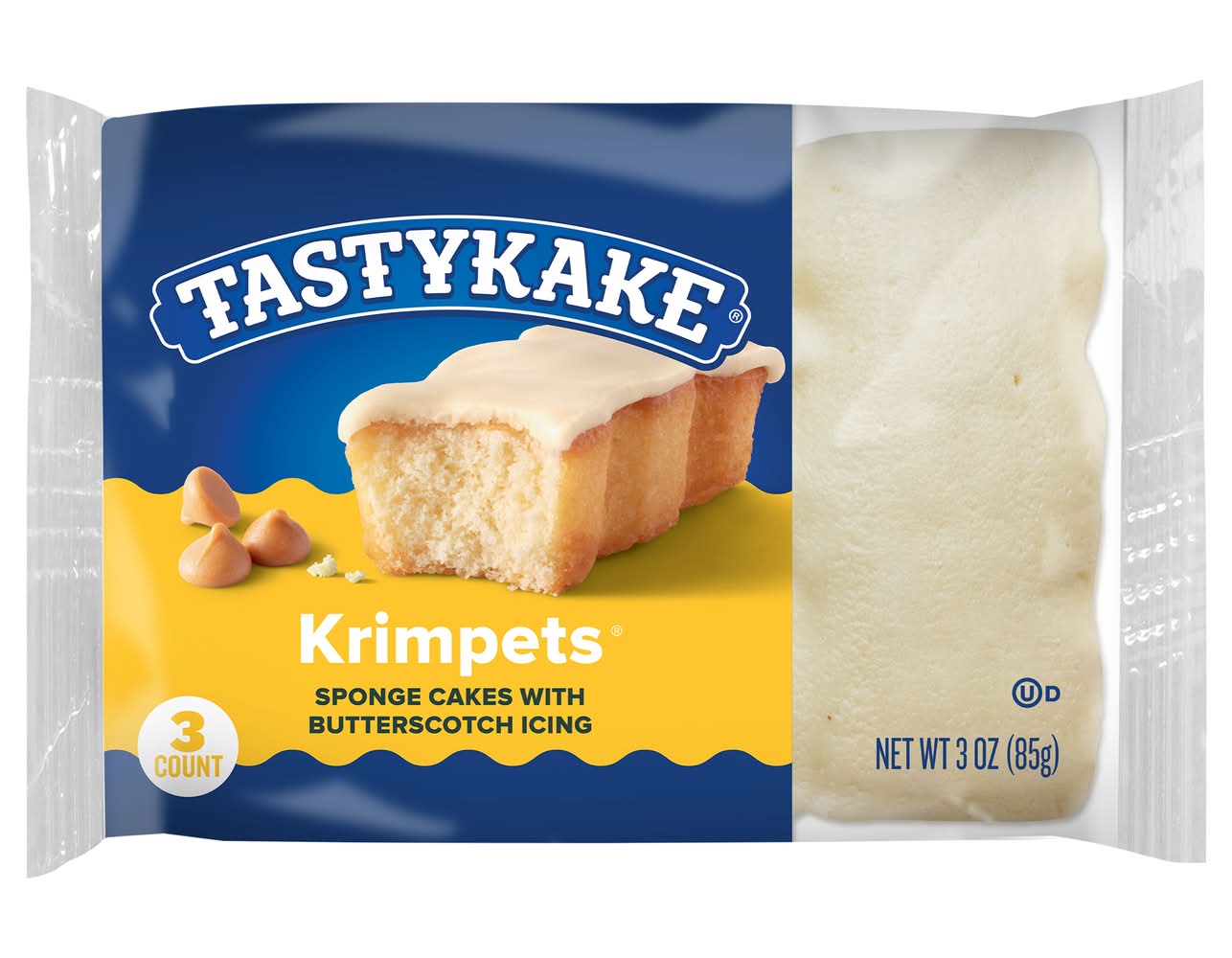 Tastykake Krimpets Sponge Cakes, Butterscotch (3 oz, 3 ct)