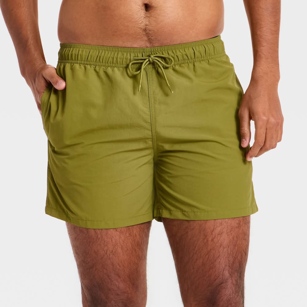 Goodfellow & Co. 5'' Swim Trunks, Men, L, Olive Green