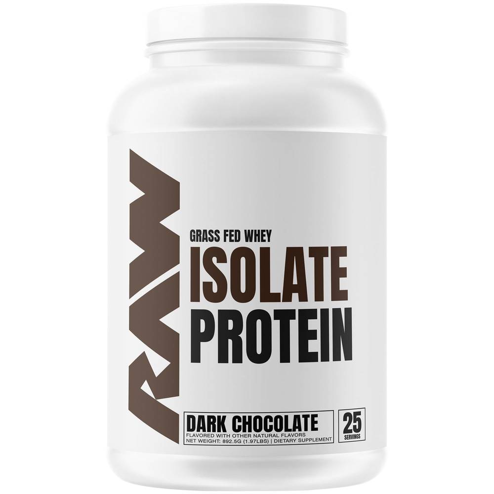 Raw Grass-Fed Whey Isolate Protein - Dark Chocolate(1.97 Pound Powder)