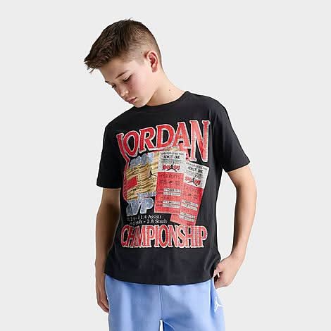 Big Kids' Jordan Infrared Retro Tickets Graphic T-Shirt (Medium)