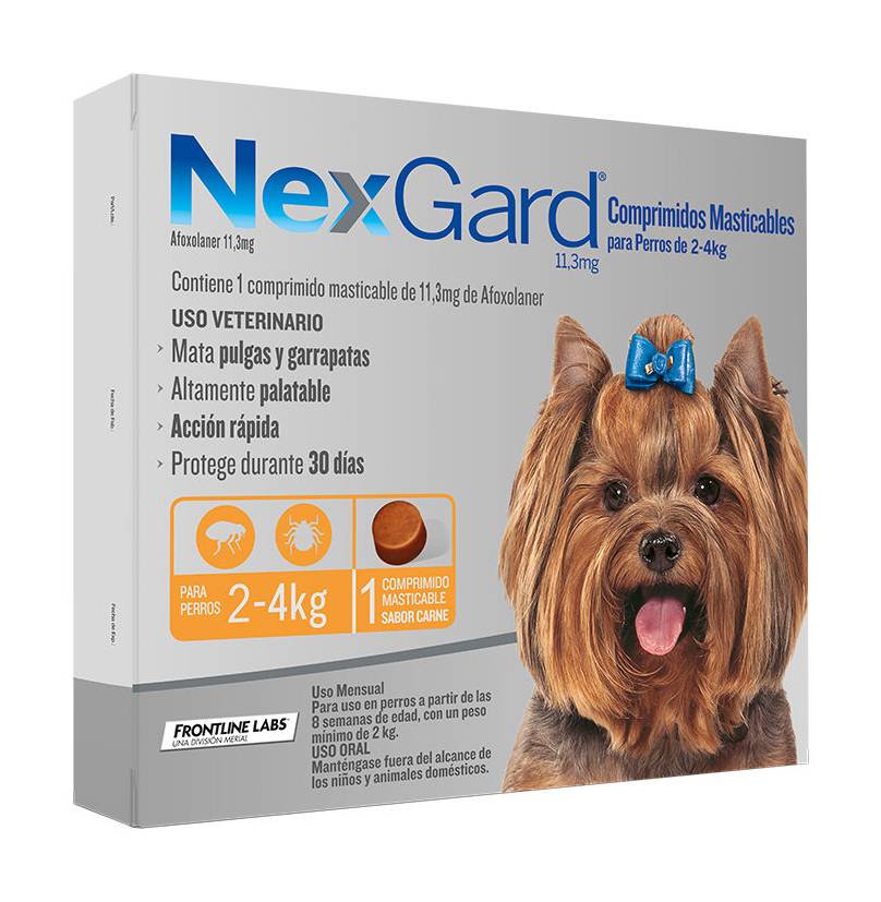 Nexgard Antiparasitario Masticable 11.3 mg de 2 a 4 kg