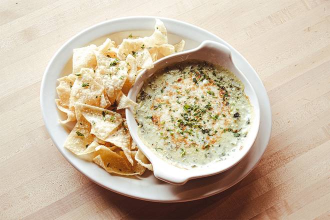 Order SPINICH ARTICHOKE DIP PLATTER food online from Leo's Italian Kitchen store, Independence on bringmethat.com