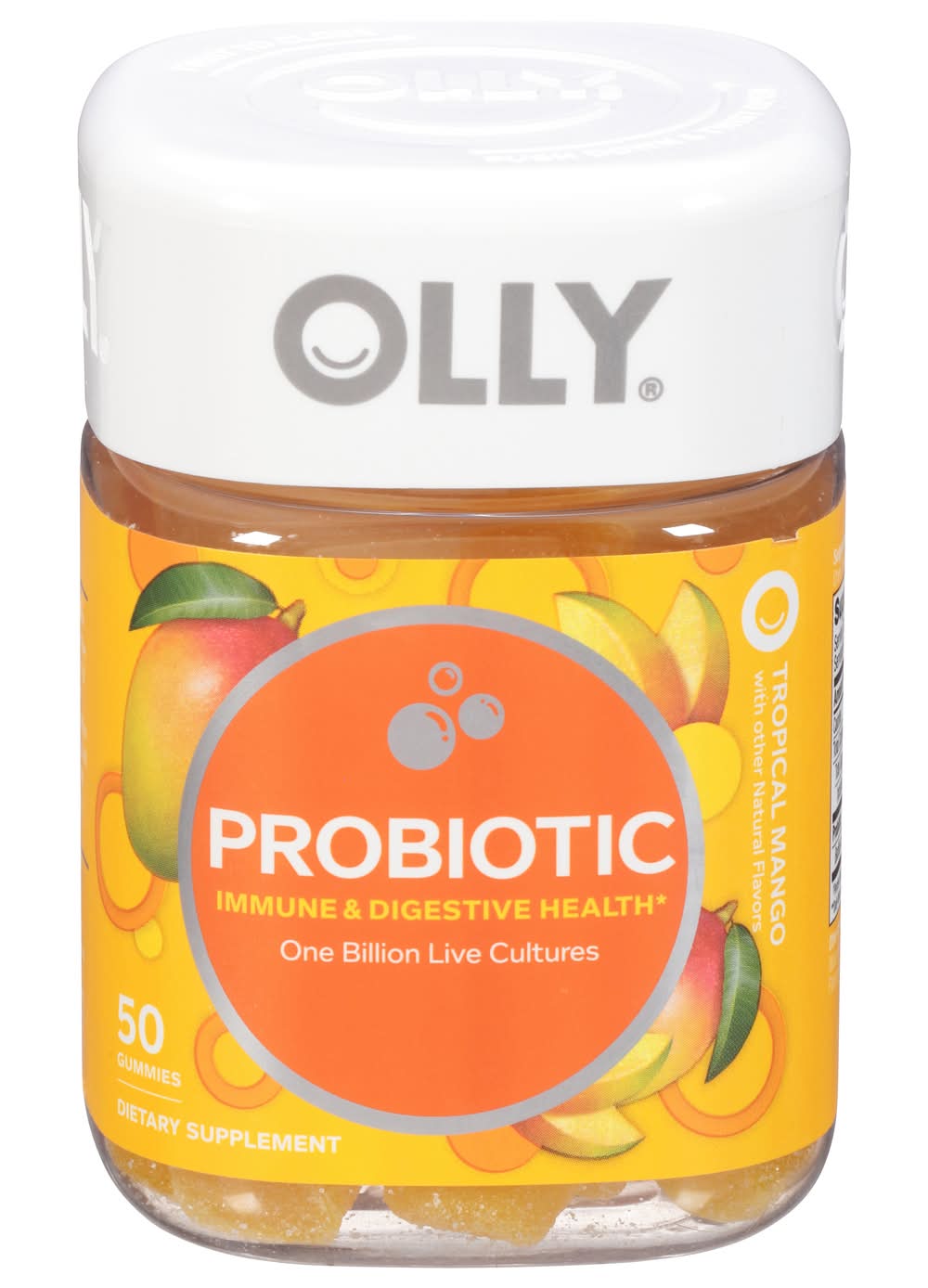 Olly Probiotic Gummies, Tropical Mango (50 ct)