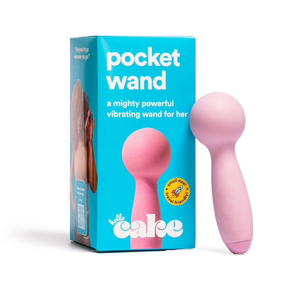 Hello Cake Pocket Mighty Powerfull Vibrating Wand, Pink