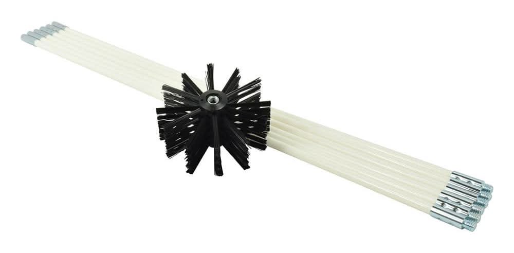 Everbilt 12 Ft. Extendable Drill-Powered Duct Lint Brush Dryer Vent Cleaning Kit