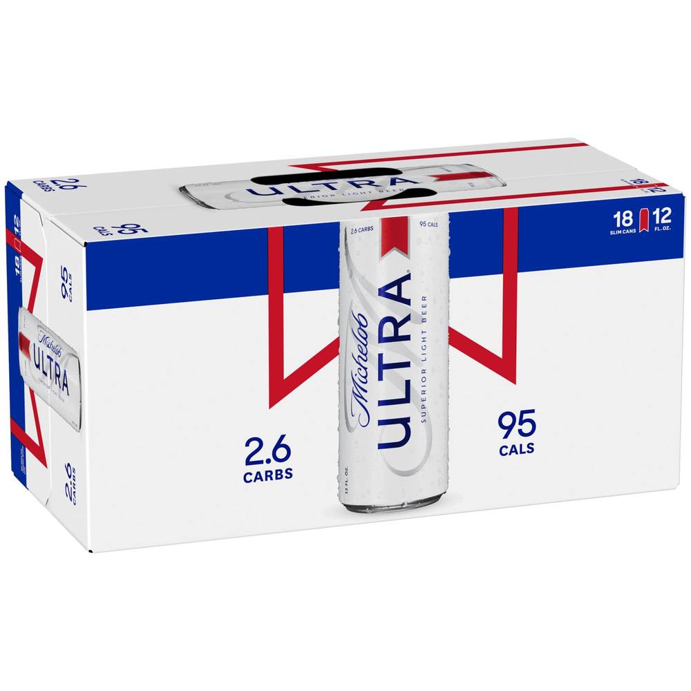 Michelob Ultra Superior Light Beer (18 ct, 12 fl oz)