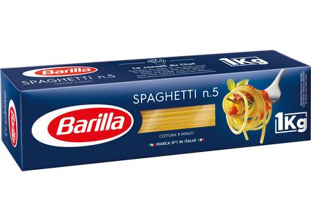 Pâtes  spaghetti n°5 BARILLA - la boîte de 1kg