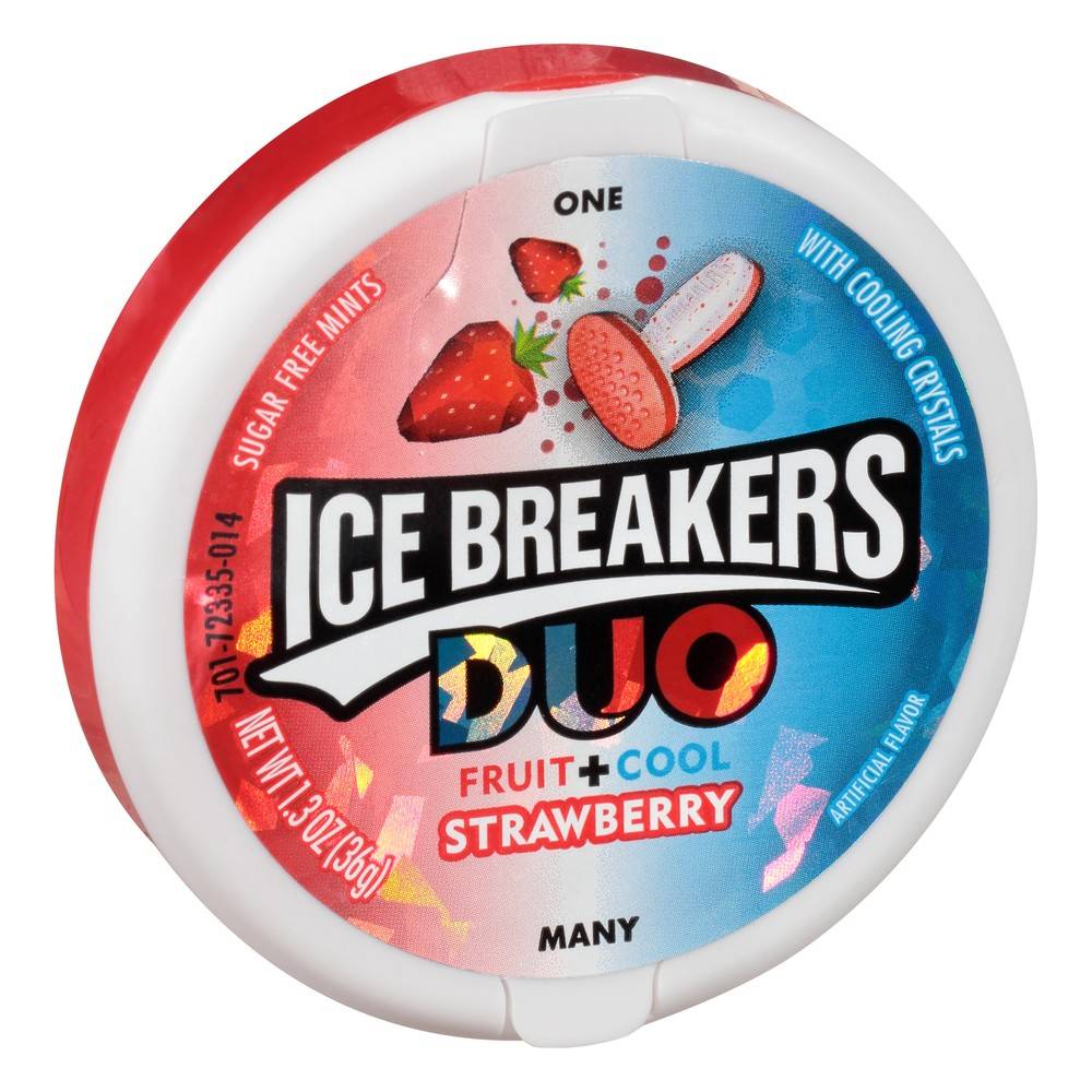 Ice Breakers Duo Fruit + Cool Strawberry Sugar Free Mints (1.3 oz)