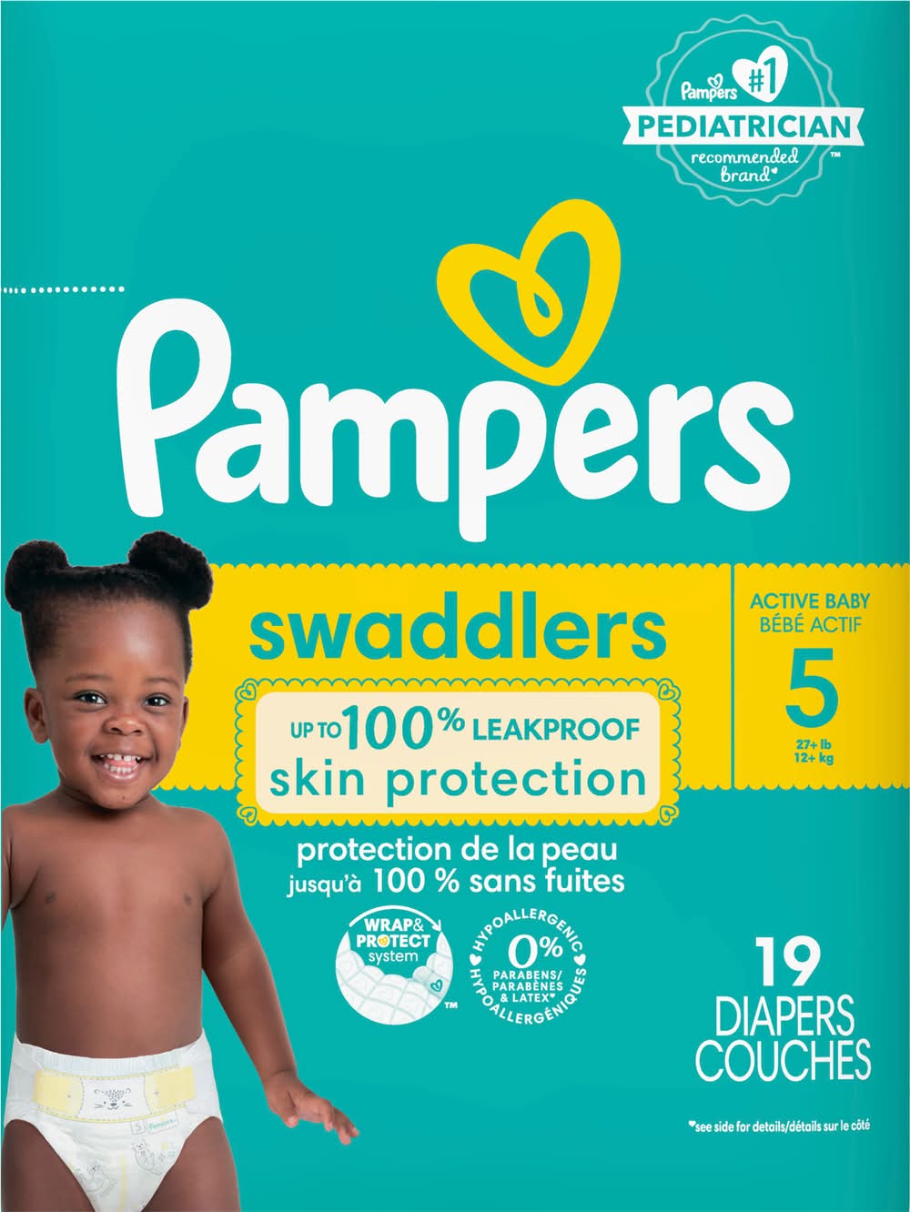 Pampers Swaddlers 100% Leakproof Diapers, Stage 5 (19 ct)