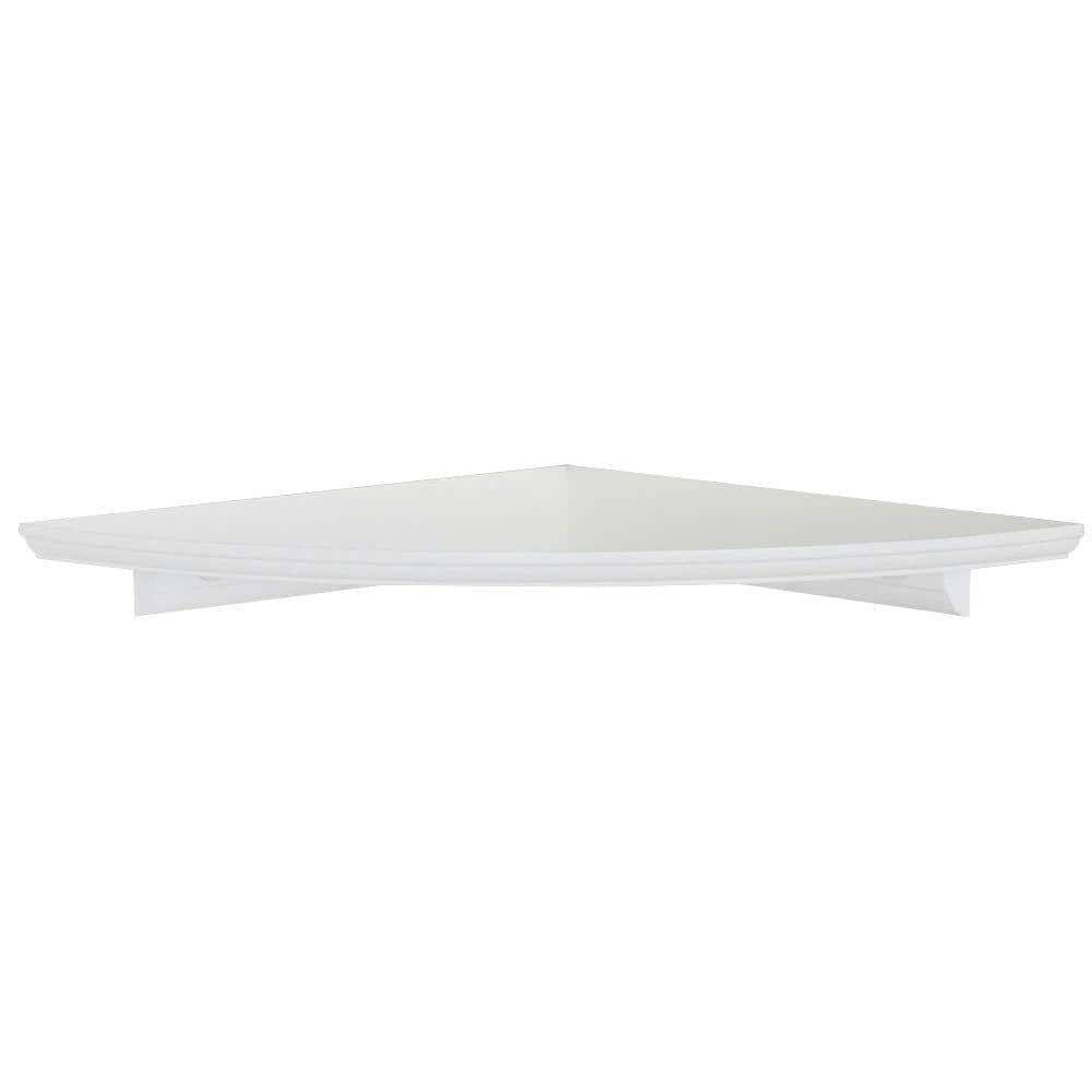 10 In. W X 10 In. D White Classic Corner Decorative Wall Shelf