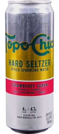 Topo Chico Hard Seltzer Strawberry Guava 24oz Can