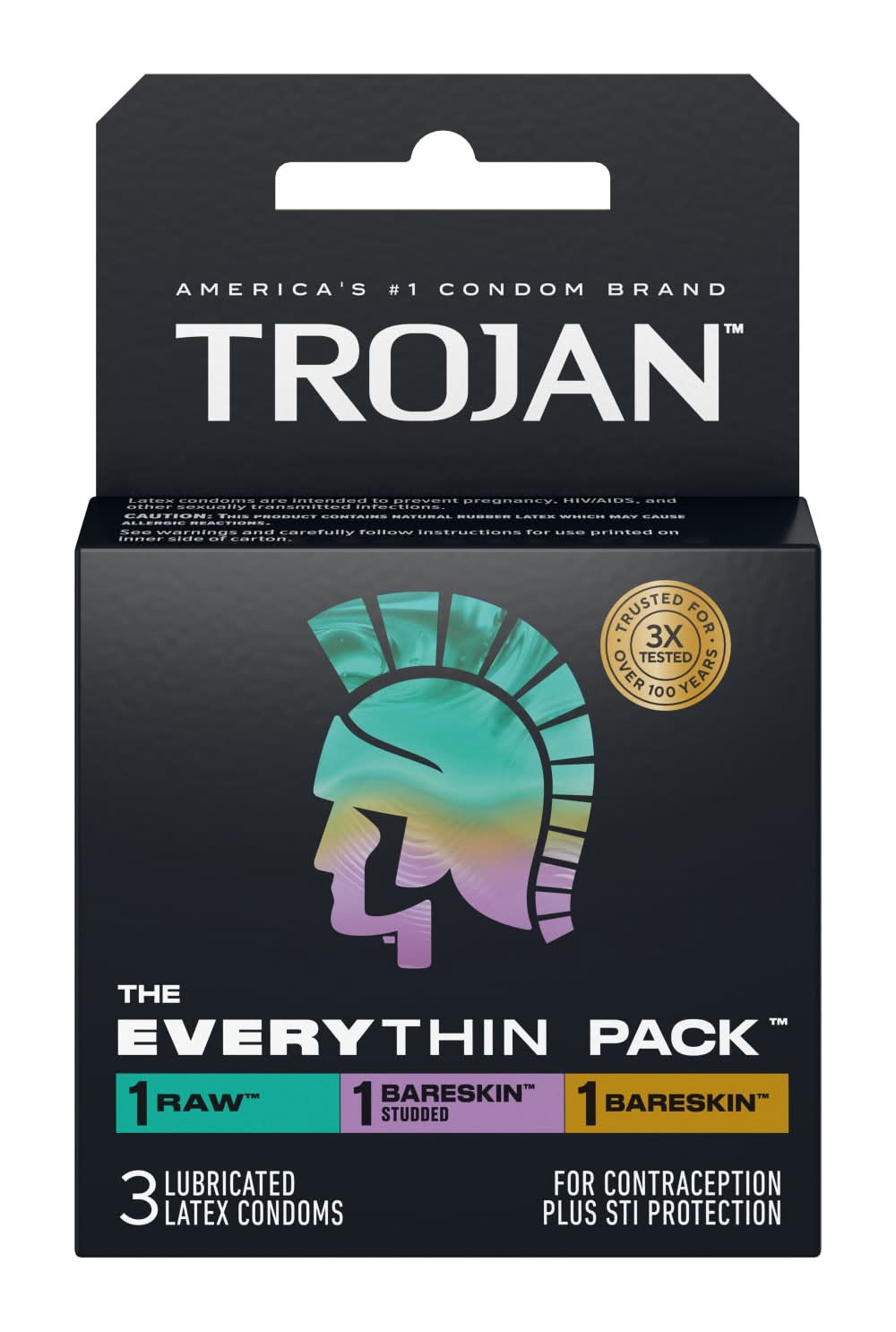 Trojan Bareskin Raw Lubricated Latex Condoms (3 ct)