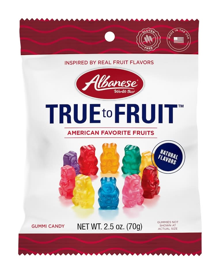 Albanese True To Fruit American Favorite Fruits Gummy Bears (2.5 oz)