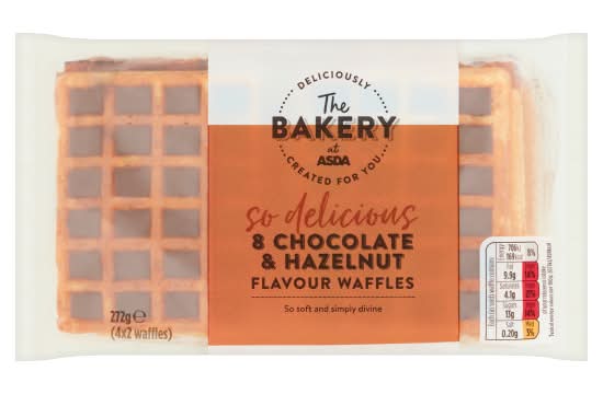 The Bakery at ASDA Chocolate-Hazelnut, So Delicious Waffles (8 pack)