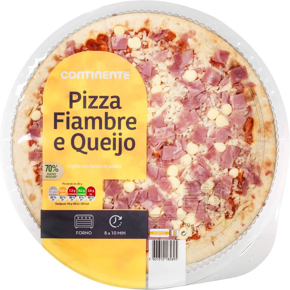 Pizza Fiambre e Queijo Continente (emb. 410 gr)