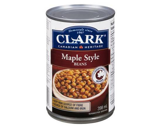 Clark · Fèves au goût de sirop d'érable (398 ml) - Maple style baked beans (398 mL)