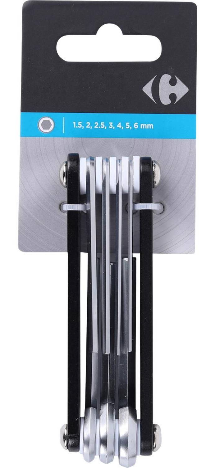 Carrefour - Clé mâle, 1.5 / 2 / 2.5 / 3 / 4 / 5 / 6 mm (7)