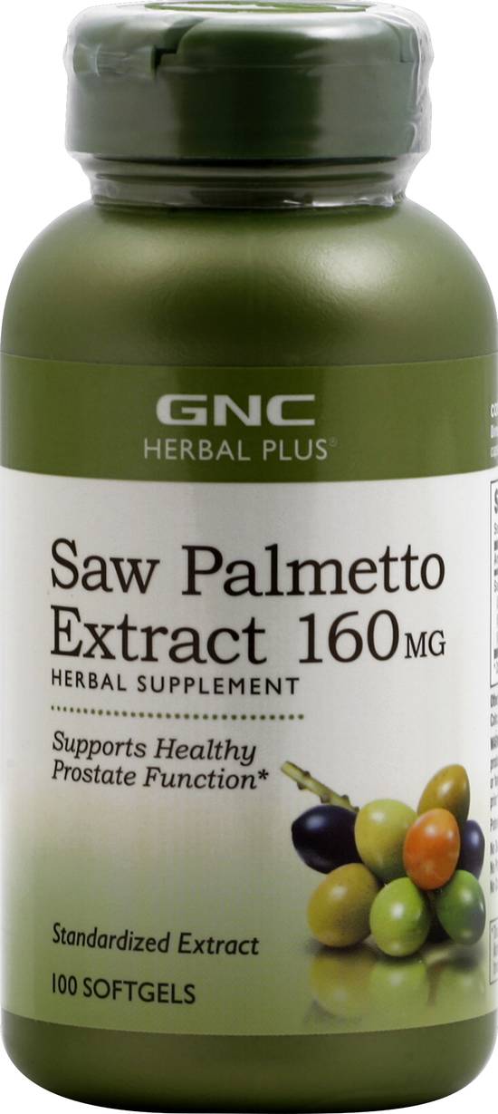 Gnc Softgels Saw Palmetto Extract 160 mg (100 ct)