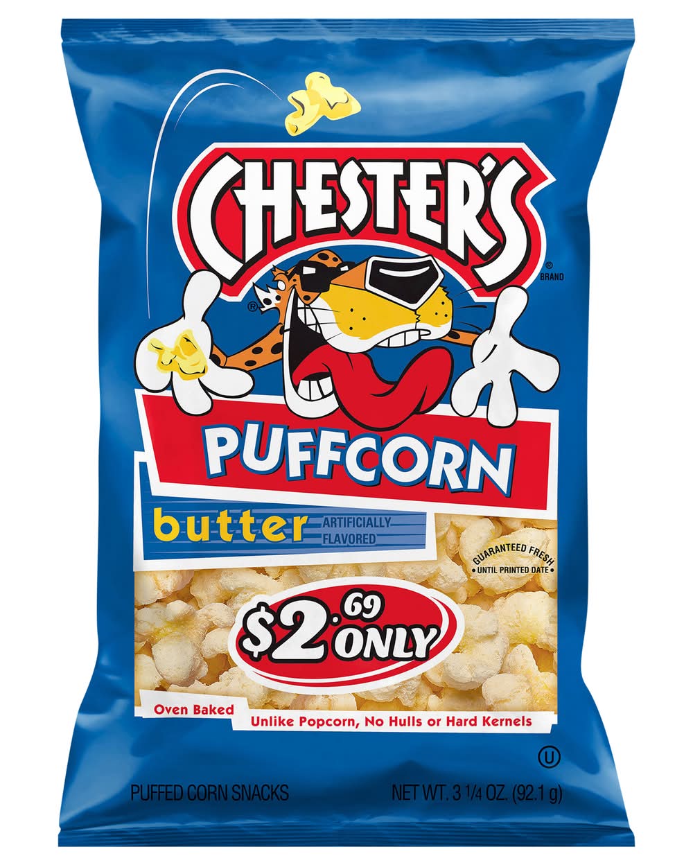 Chester's Oven Baked Puffcorn, Butter (3.25 oz)