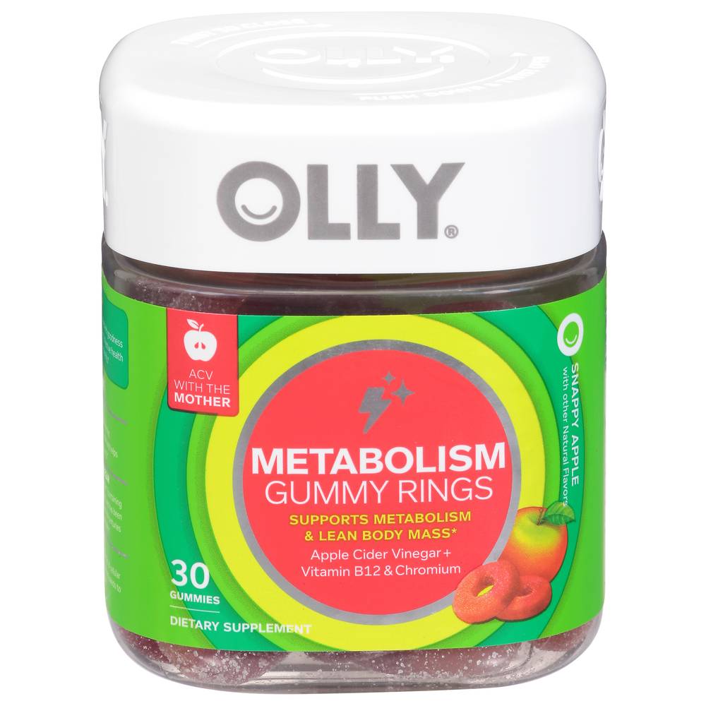 Olly Metabolism Snappy Apple Gummy Rings (30 ct)