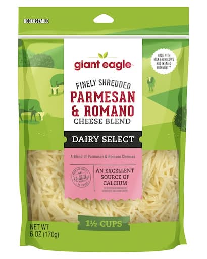 Giant Eagle Finely Shredded Parmesan & Romano Cheese Blend (6 oz)