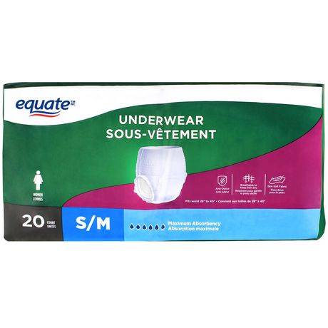 Equate Women’s Maximum Absorbency Protective Underwear (20 ct)