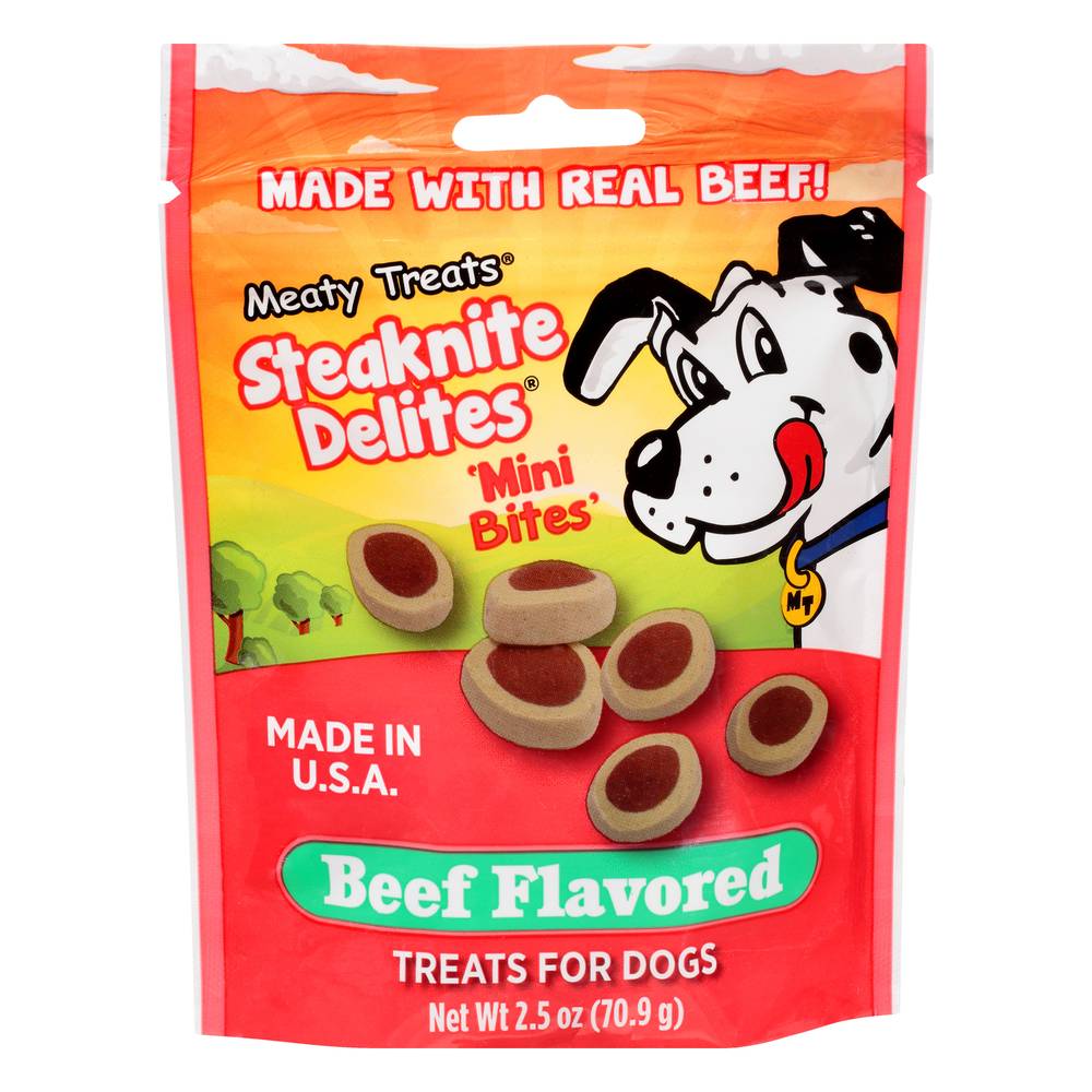 Meaty Treats Steaknite Delites Mini Bites Beef Flavored Treats For Dogs (2.5 oz)