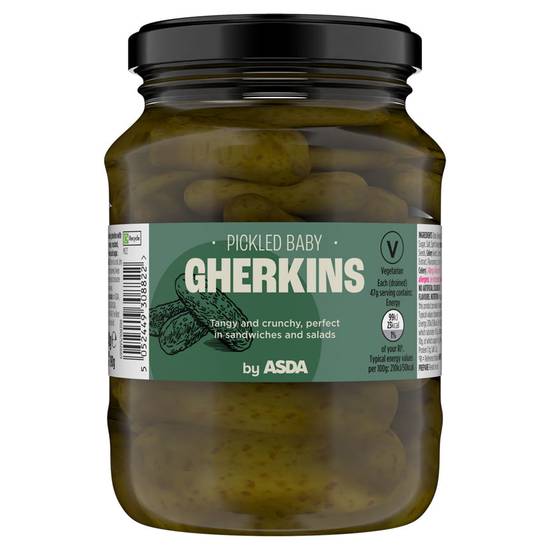 Asda Pickled Baby Gherkins 340g