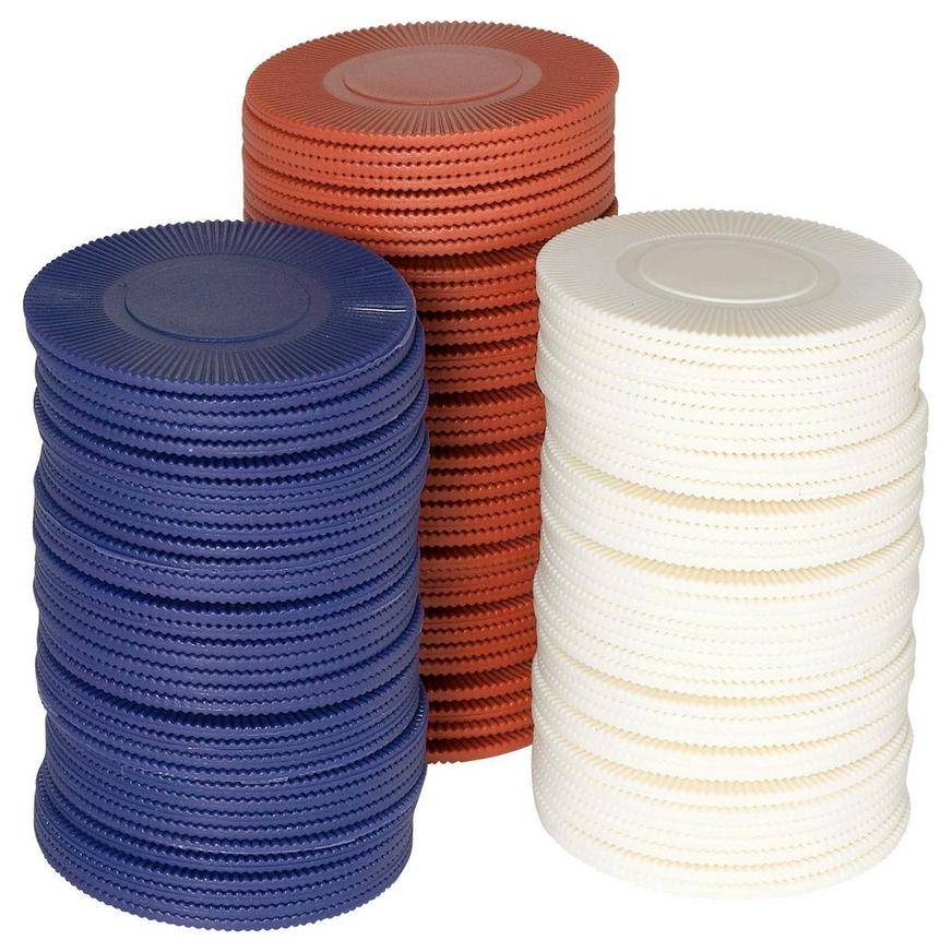Party City Poker Chips (small/red-blue-white)